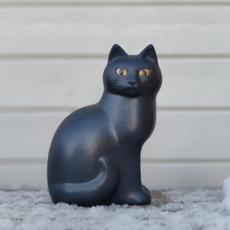 Murre midi helsvart katt av Lisa Larson