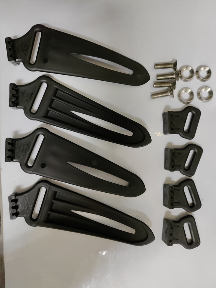 Kitebindning/pads universell clamps with screws