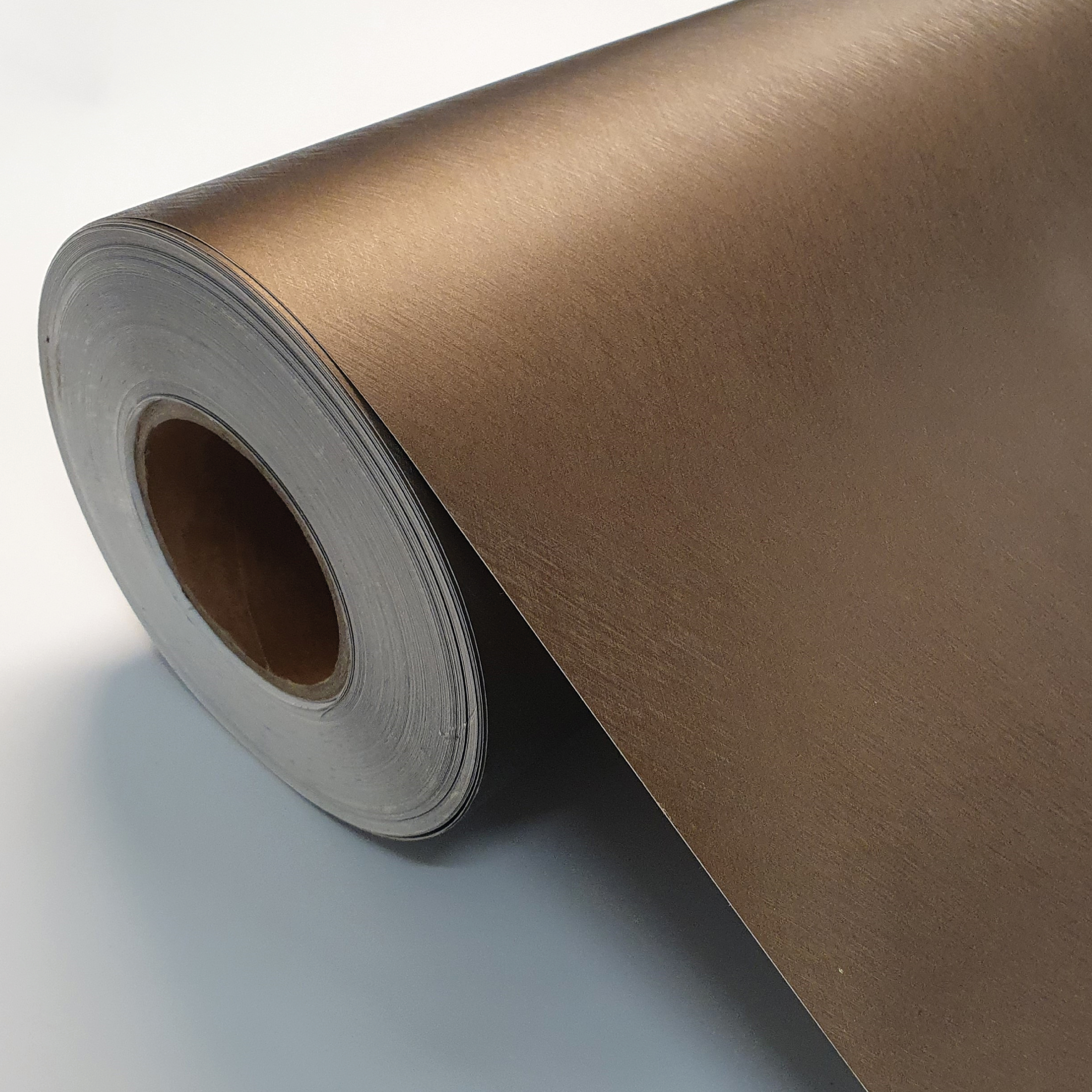 Koppar skimrande Dekorplast 118 cm bredd Löpmeter