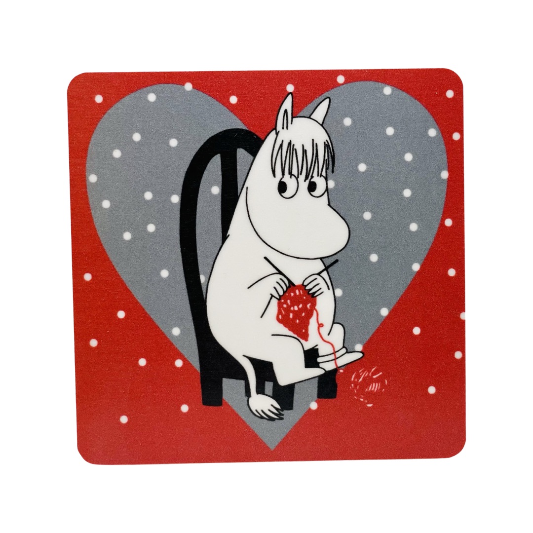 Mumin Glasunderlägg - Julhjärta Snorkfröken Röd