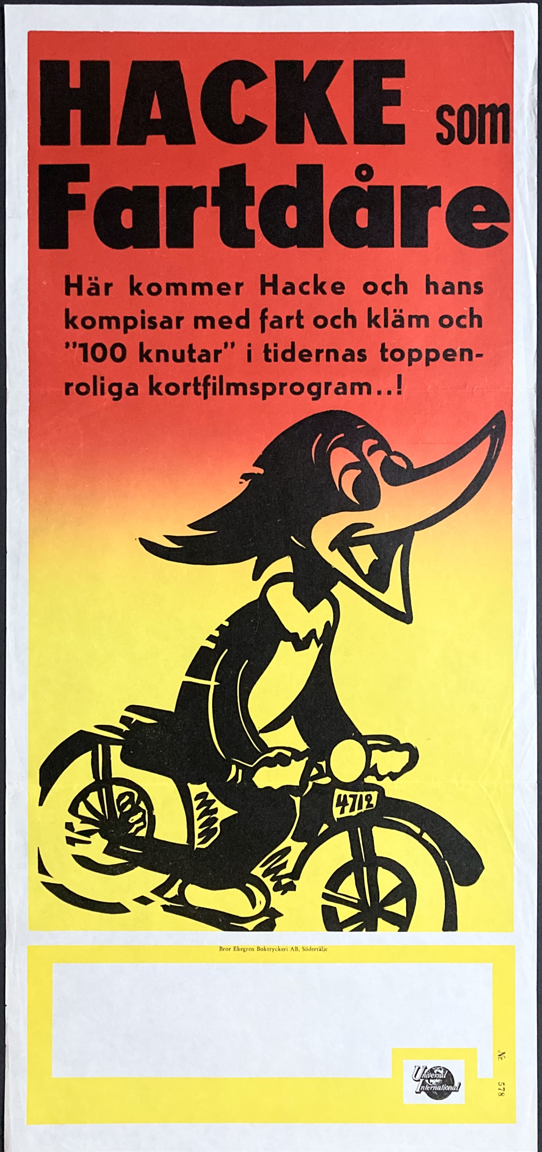 HACKE SOM FARTDÅRE (1962)