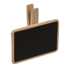 Mini wooden black board for writing with clip