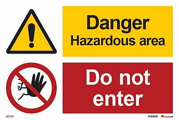 Kombinationsskylt "Danger hazardous area, do not enter" - IMPA 33.3114