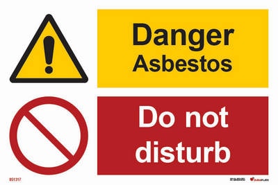 Combination sign "Danger asbestos, do not disturb" - IMPA 33.3113