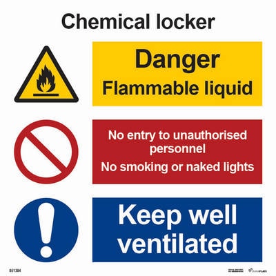 Kombinationsskylt "Chemical locker" - IMPA 33.3141