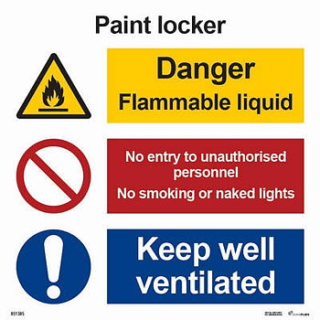 Kombinationsskylt "Paint locker" - IMPA 33.3126