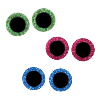 Färgade Glitterögon 30 par