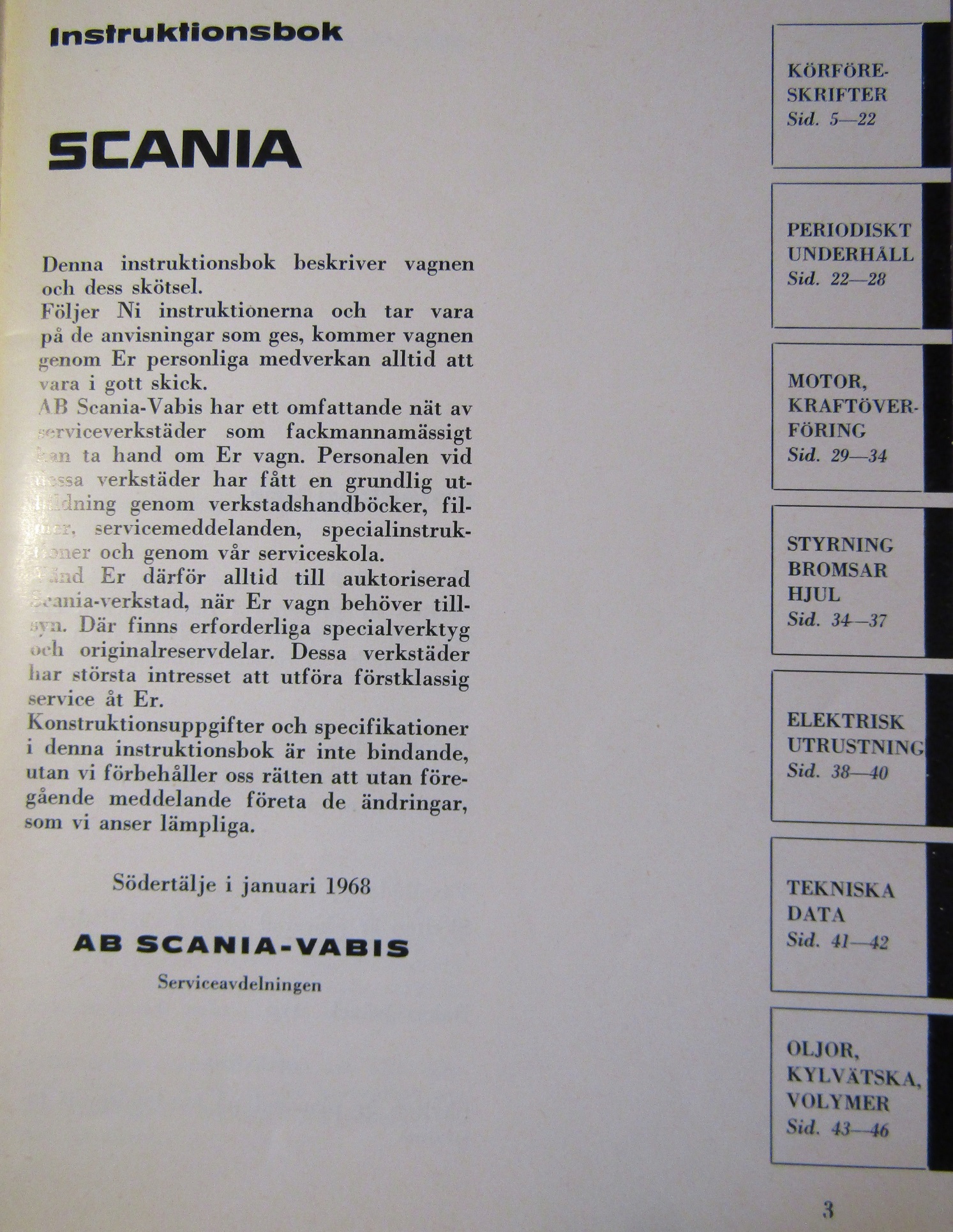 1968 Scania L50 Instruktionsbok - 2