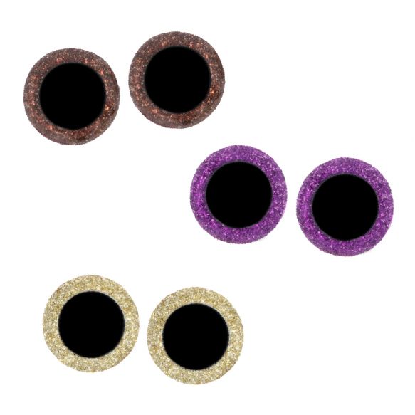 Färgade Glitterögon 30 par