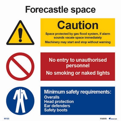 Kombinationsskylt "Forecastle space" - IMPA 33.3128