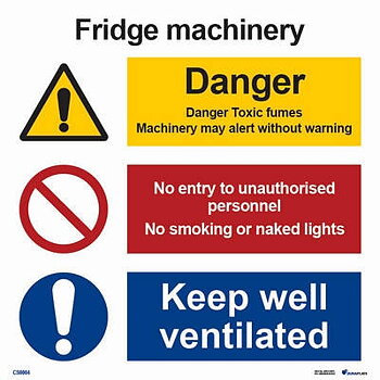 Kombinationsskylt "Fridge machinery" - IMPA 33.3129