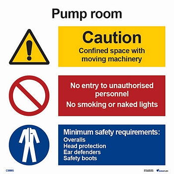 Kombinationsskylt "Pump room" - IMPA 33.3137