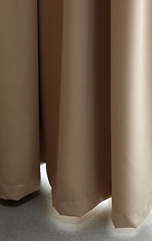 Mörkläggande hotellgardin dubbel bredd Nudebeige Höjd 250 cm