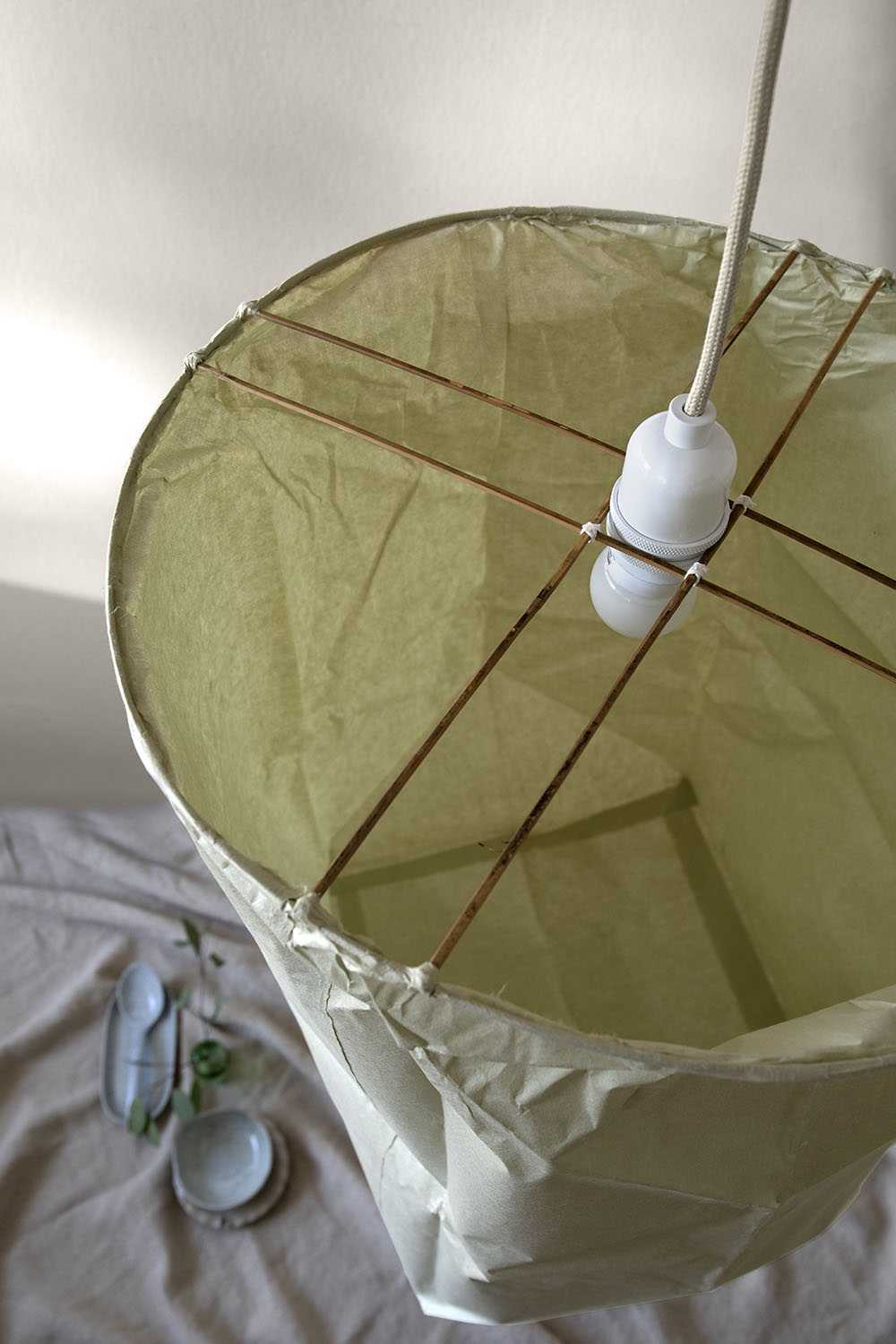 Papperslampa Khom Loy Grön - 2