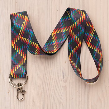 Nyckelband Lägga Regnbåge mörkgrå