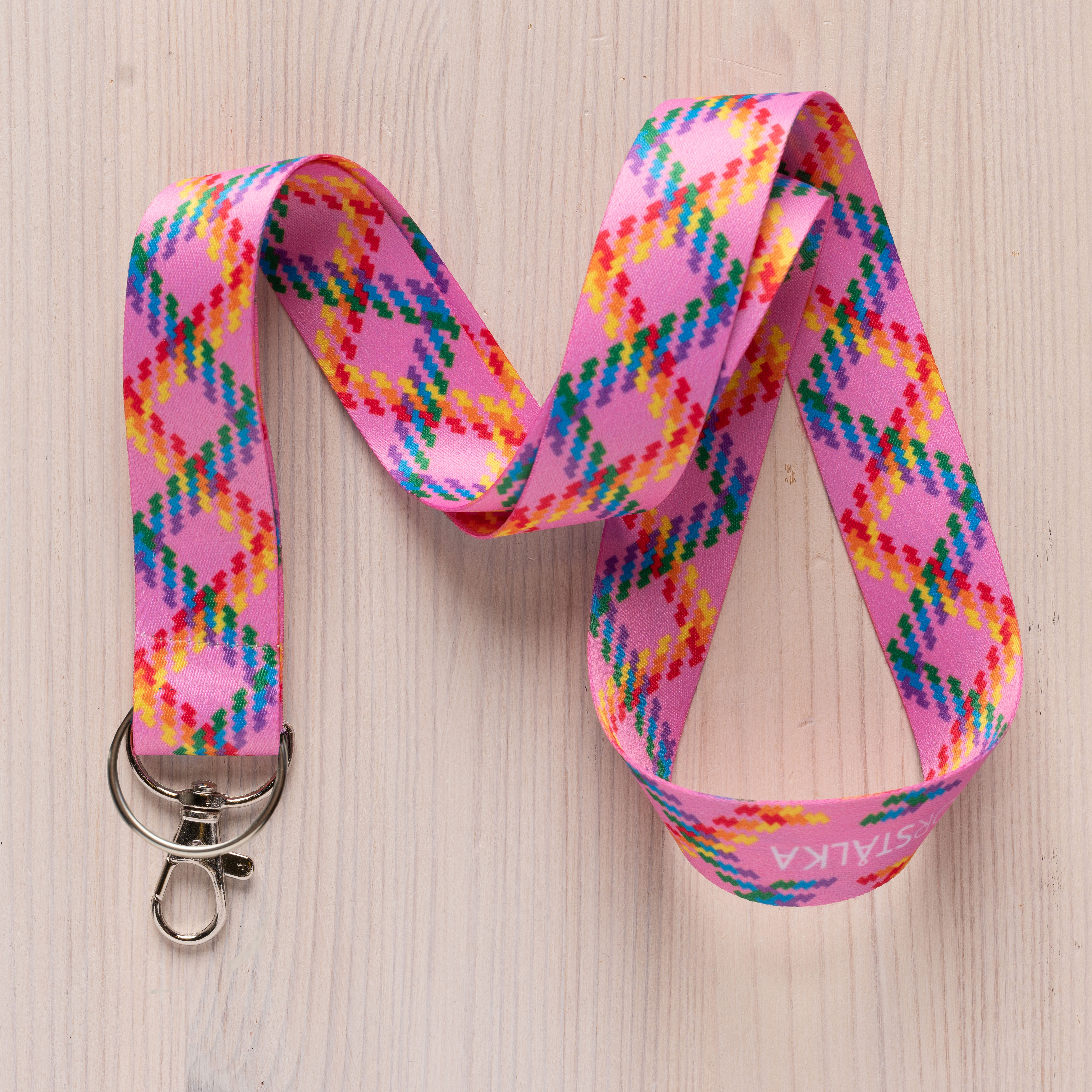 Schlüsselband Lägga Regenbogen rosa