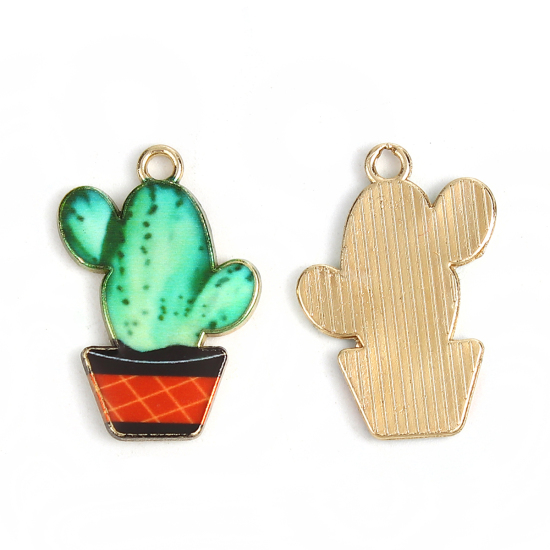 Berlock -  Enameld  Cactus Pot - 2