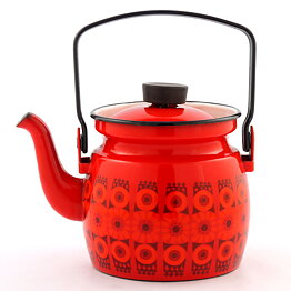Raija Uosikkinen (1965) Onnimanni Coffee Pot with Kehrä Decor from Finel Arabia 17 cm