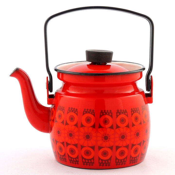 Raija Uosikkinen (1965) Onnimanni Coffee Pot with Kehrä Decor from Finel Arabia 17 cm