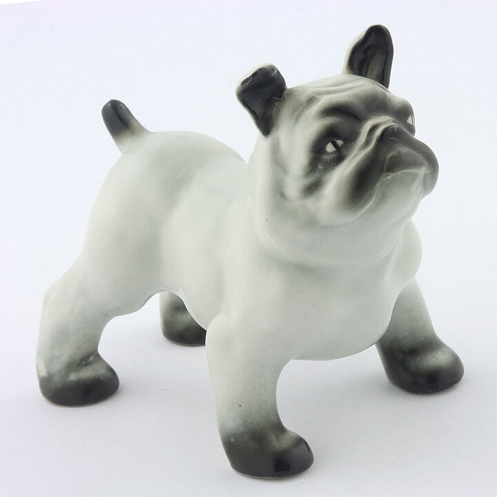 アラビア社　ホワイトのブルドッグ 13/11cm  1950年代