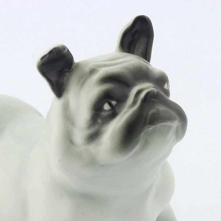 アラビア社　ホワイトのブルドッグ 13/11cm  1950年代