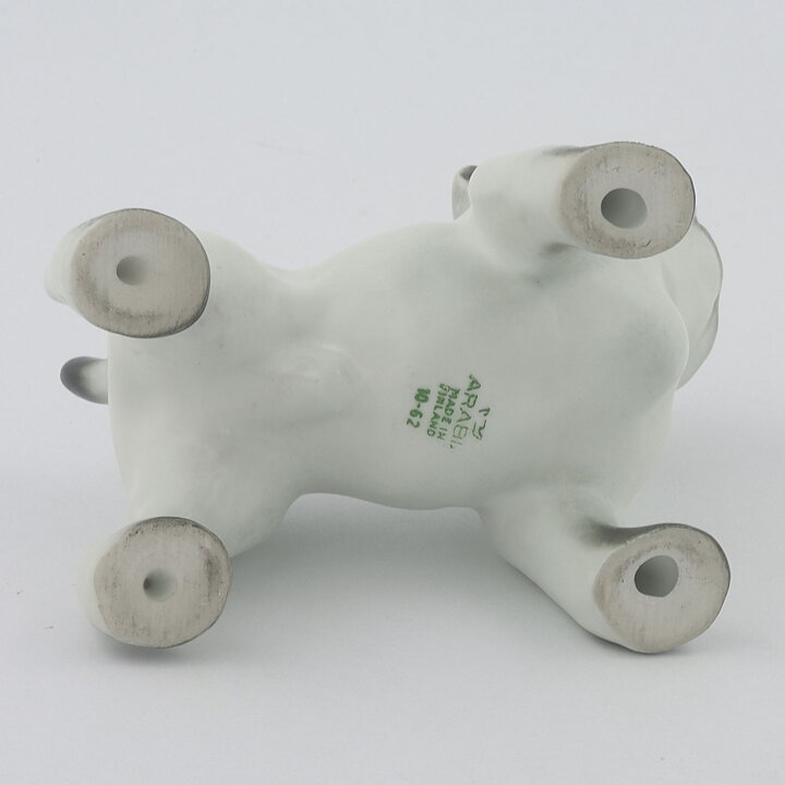 アラビア社　ホワイトのブルドッグ 13/11cm  1950年代