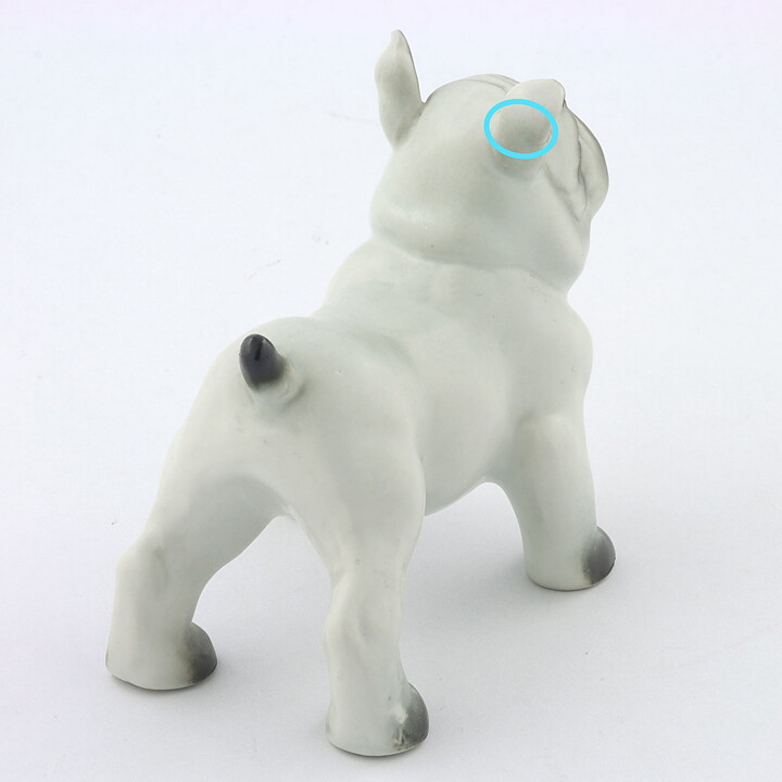 アラビア社　ホワイトのブルドッグ 13/11cm  1950年代