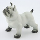 アラビア社　ホワイトのブルドッグ 13/11cm  1950年代