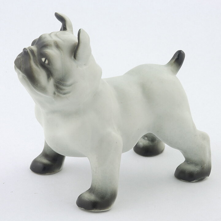 アラビア社　ホワイトのブルドッグ 13/11cm  1950年代