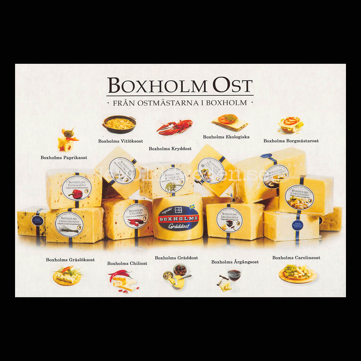 BOXHOLM OST - FRÅN OSTMÄSTARNA I BOXHOLM - Vykort A5
