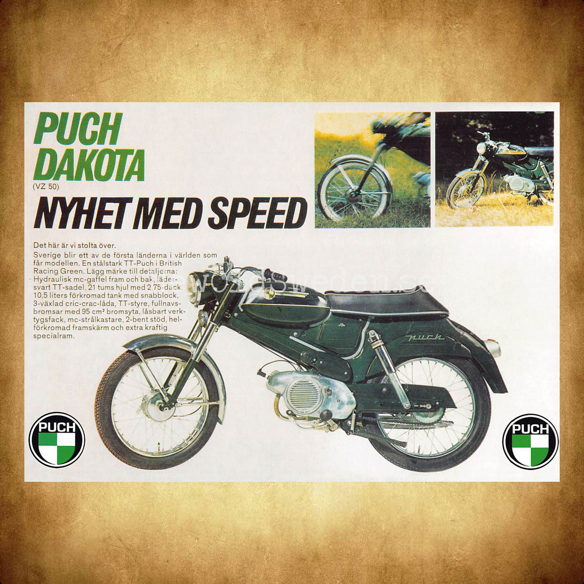PUCH Dakota VZ 50 - Vykort A5 - 2