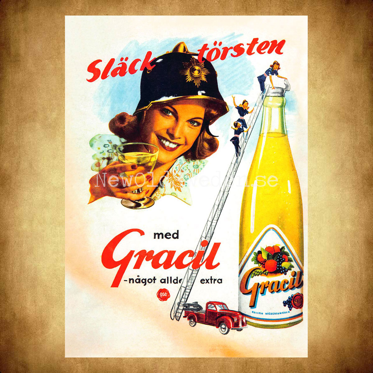 GRACIL - Släcker törsten - Vykort A5 - 2