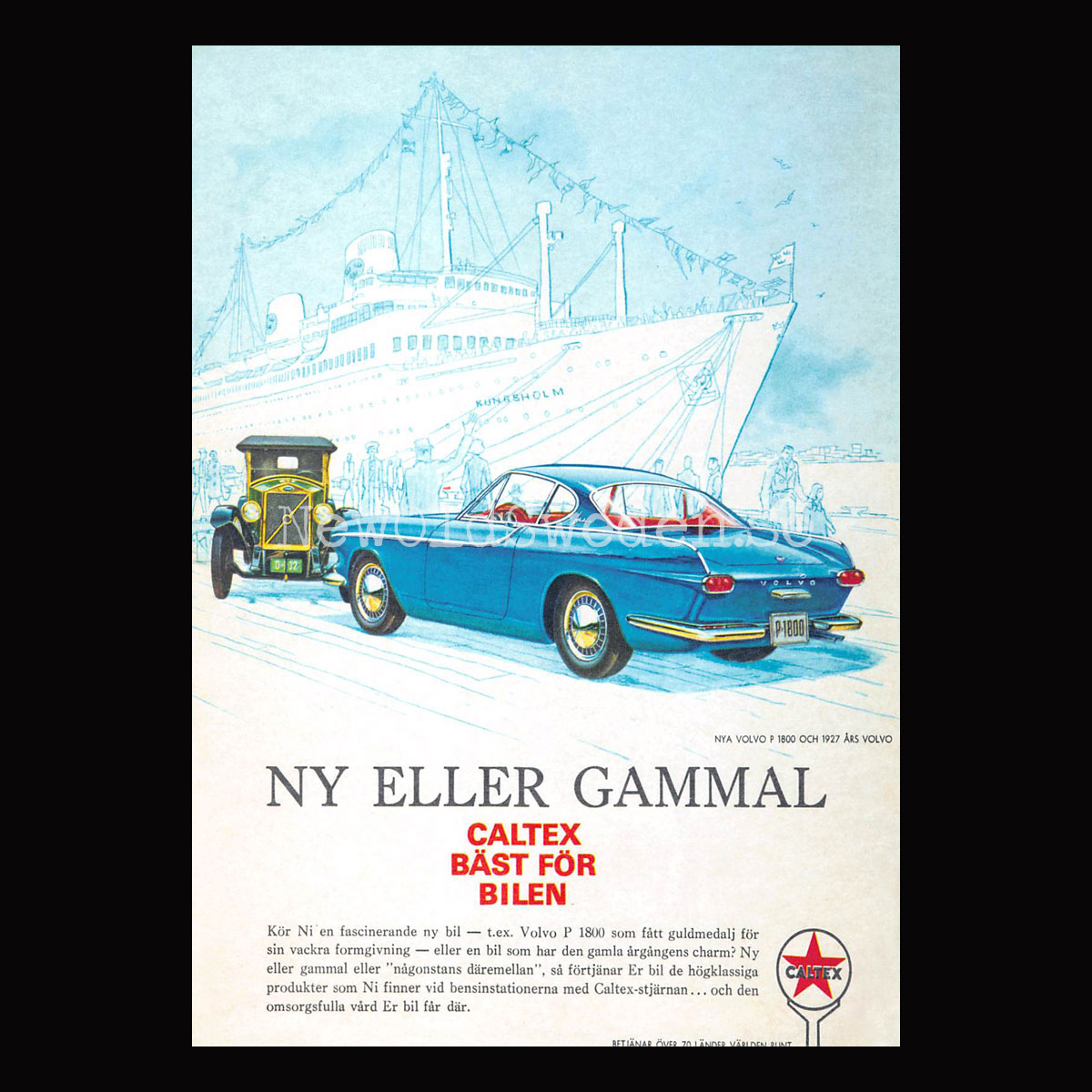 CALTEX - VOLVO P 1800 - 1927 ÅRS VOLVO - KUNGSHOLM - Vykort A5