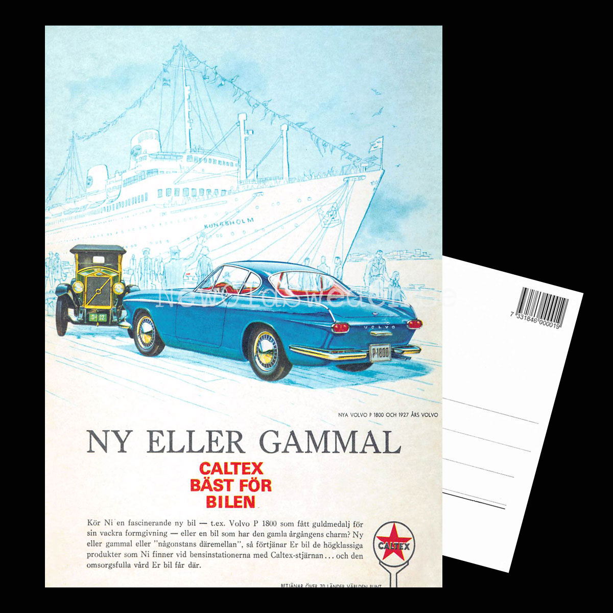 CALTEX - VOLVO P 1800 - 1927 ÅRS VOLVO - KUNGSHOLM - Vykort A5 - 3