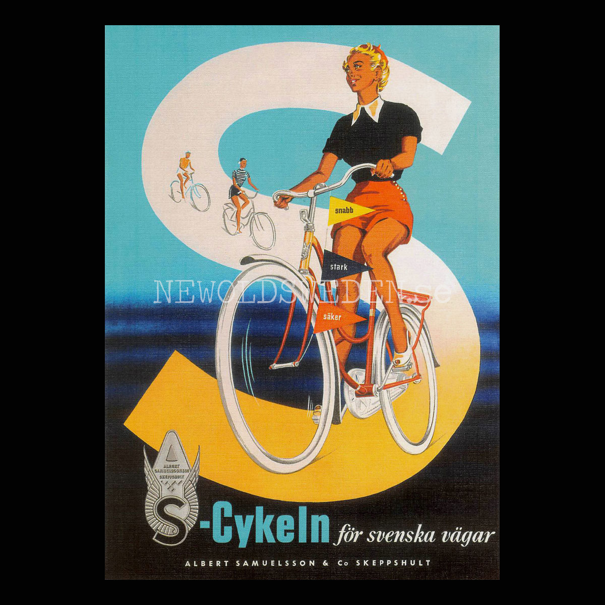 S-CYKELN - ALBERT SAMUELSSON & Co SKEPPSHULT - Vykort A5