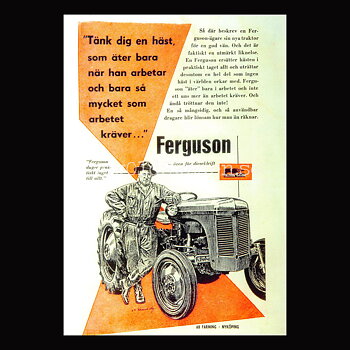 Massey Ferguson - AB FARMING - NYKÖPING Traktor - Vykort A5