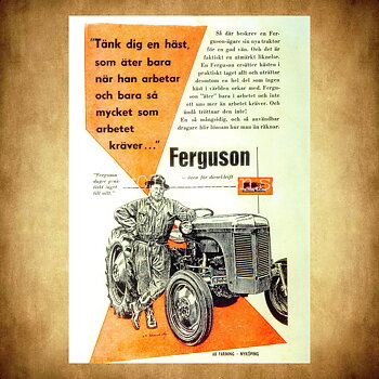 Massey Ferguson - AB FARMING - NYKÖPING Traktor - Vykort A5