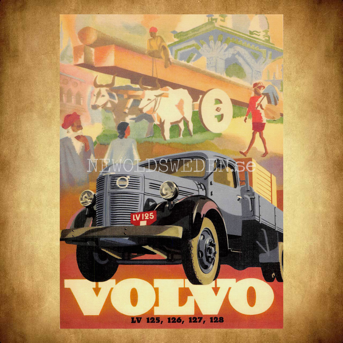 Volvo LV 125 - LV126 - LV127 - LV128 - Vykort A5 - 2