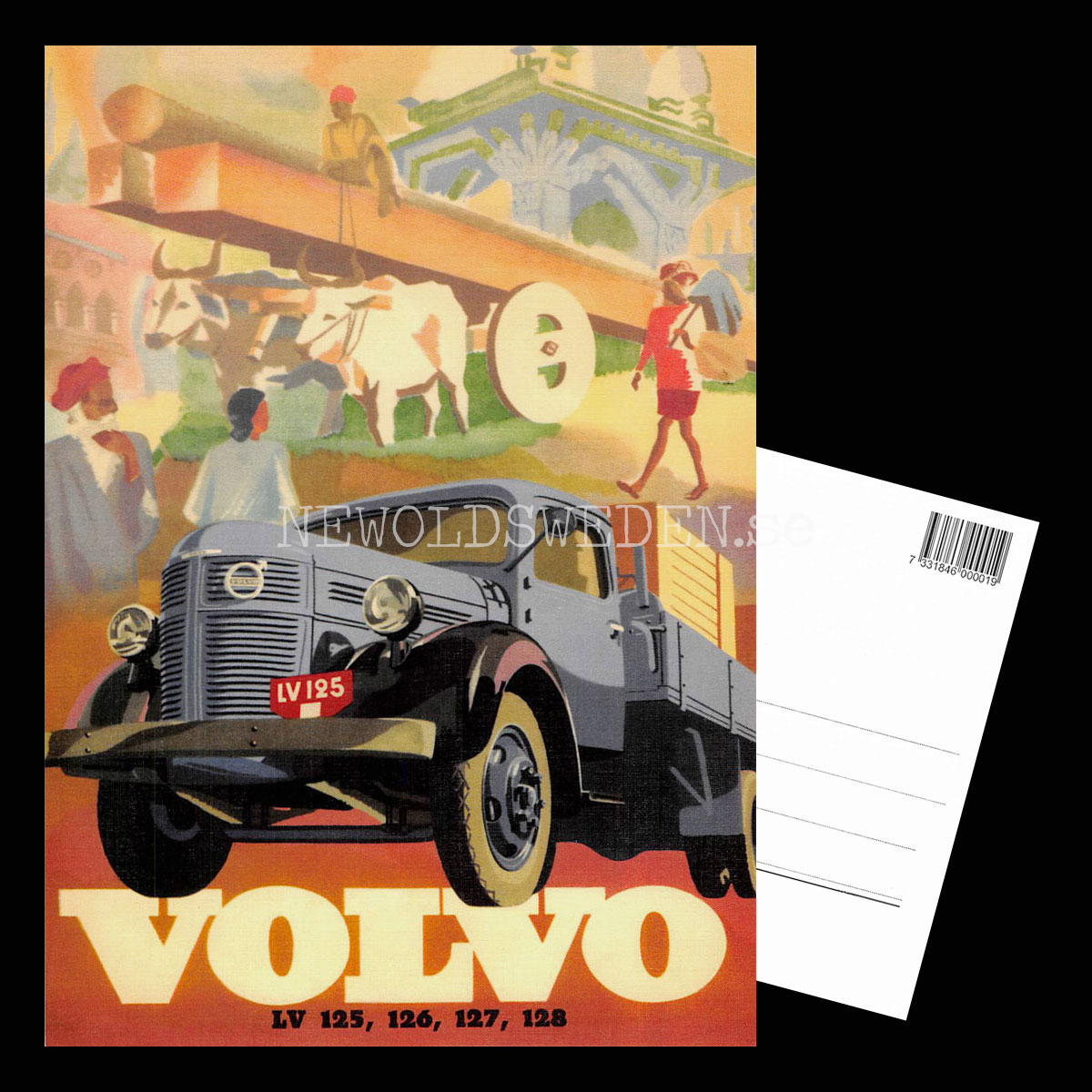 Volvo LV 125 - LV126 - LV127 - LV128 - Vykort A5 - 3