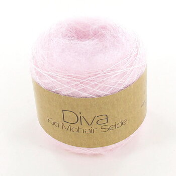 Diva Kid Mohair & Mullbärssilke, baby rosa