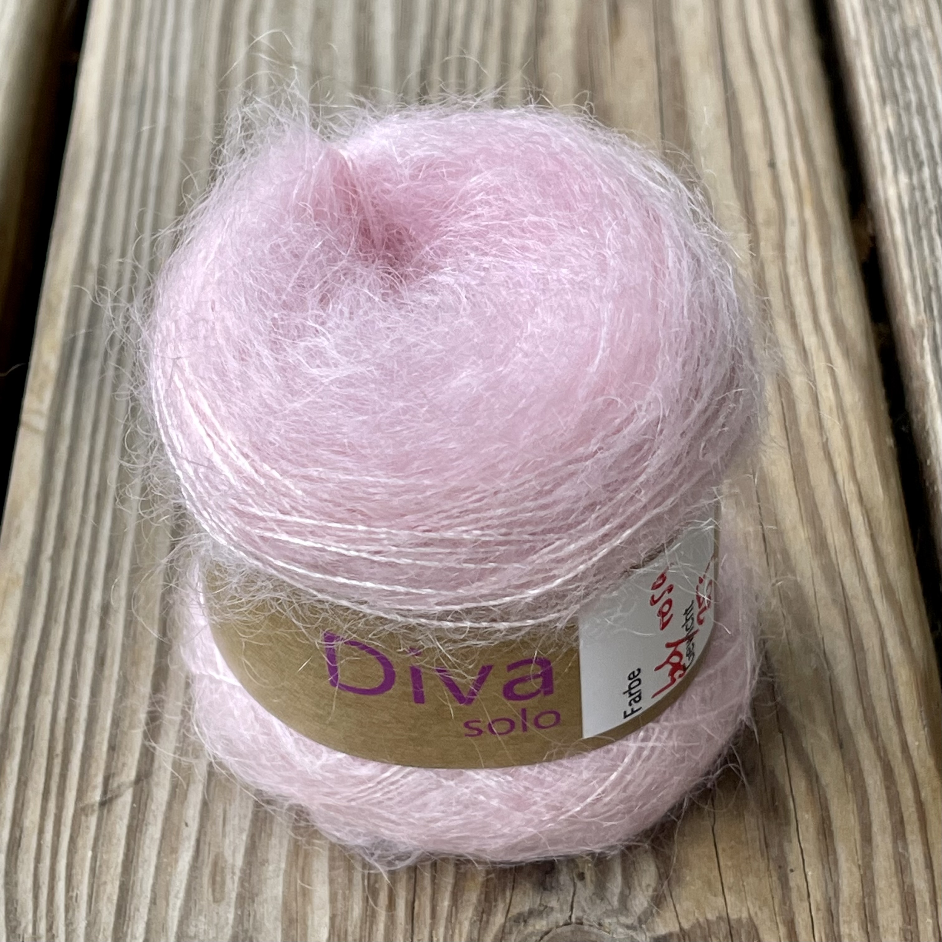 Diva Kid Mohair & Mullbärssilke, baby rosa - 2