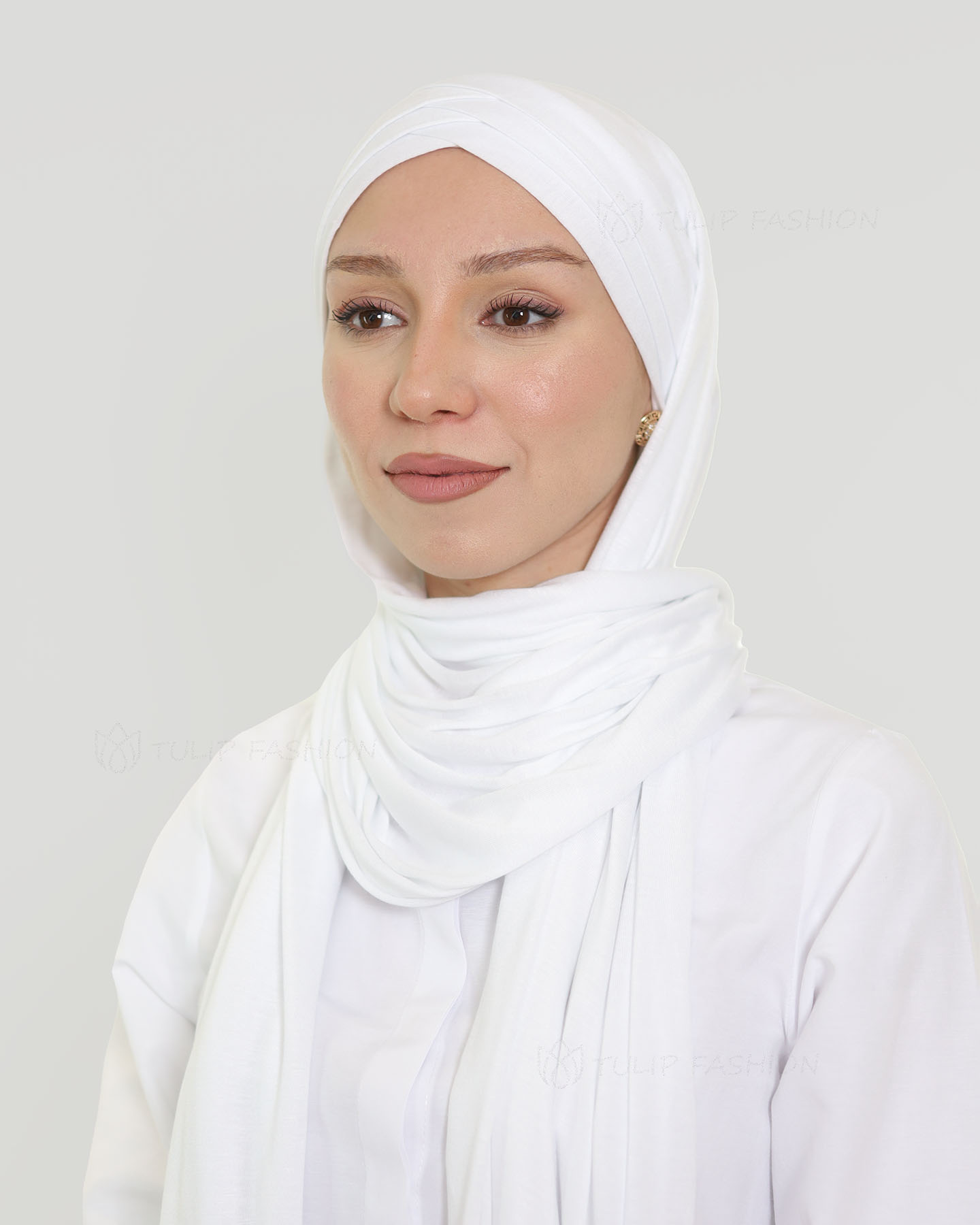 Hijab - Instant Jersey Cross - White