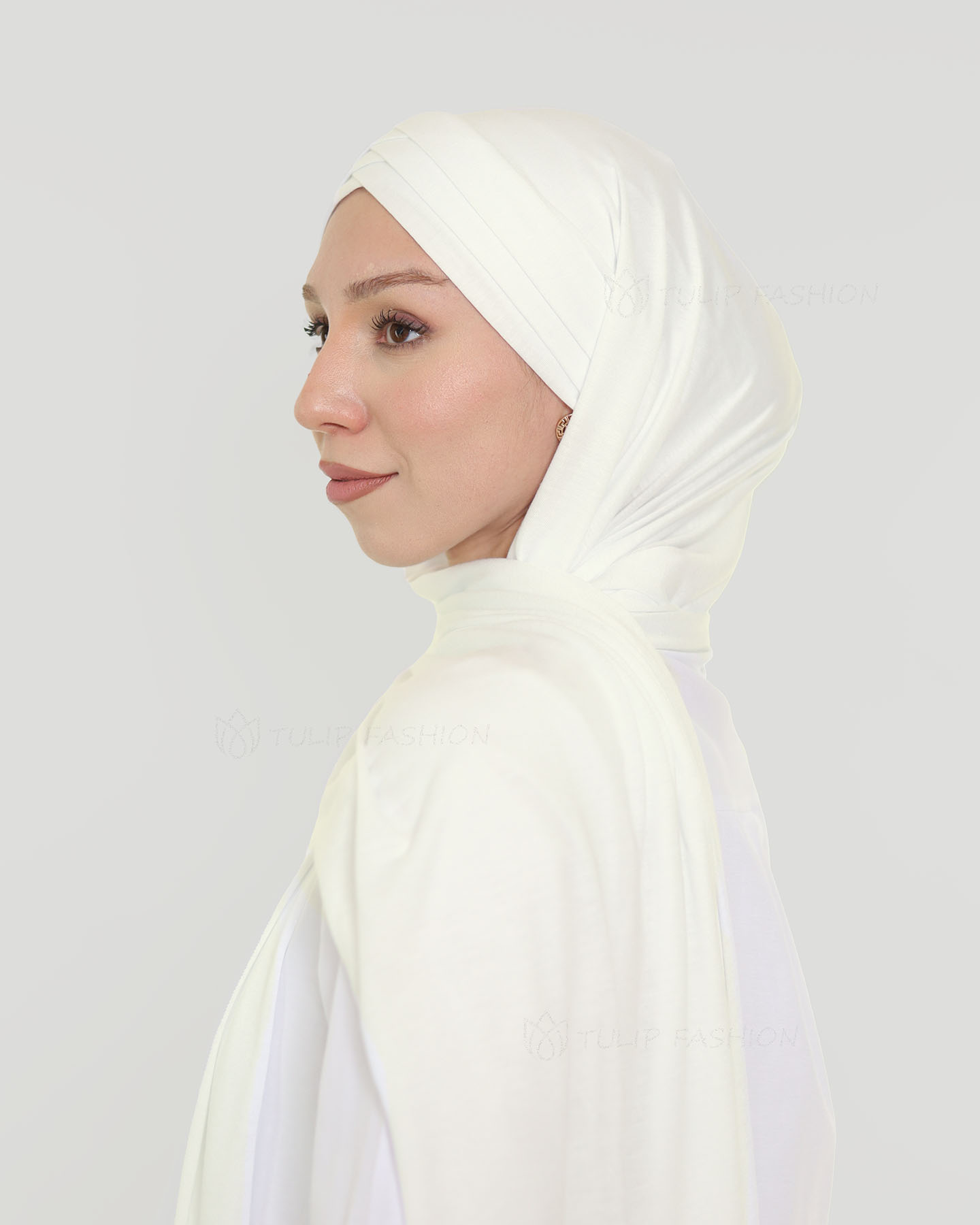 Hijab - Instant Jersey Cross - Off-White - 2
