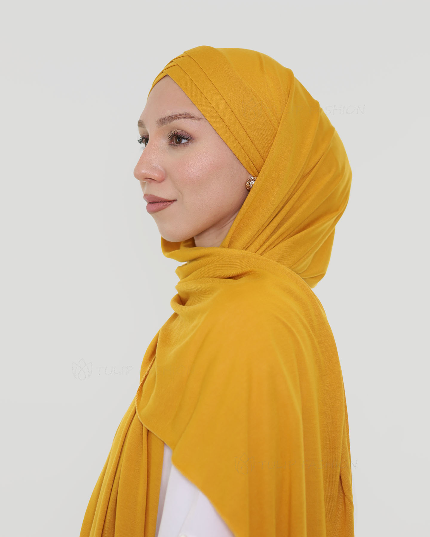 Hijab - Instant Jersey Cross - Mustard - 2