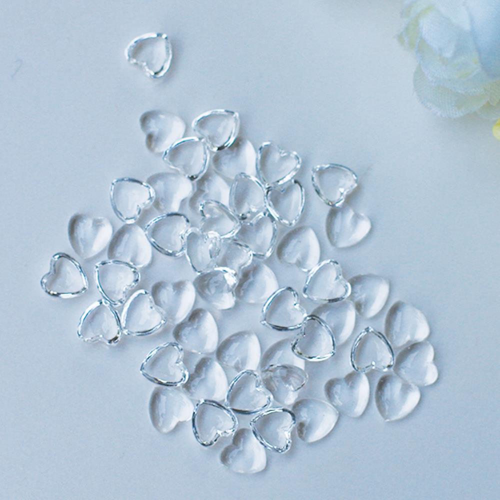Dress My Craft- Water Droplet Embellishments - Clear Heart  - 2