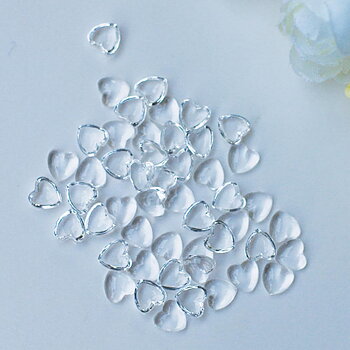 Dress My Craft- Water Droplet Embellishments - Clear Heart 
