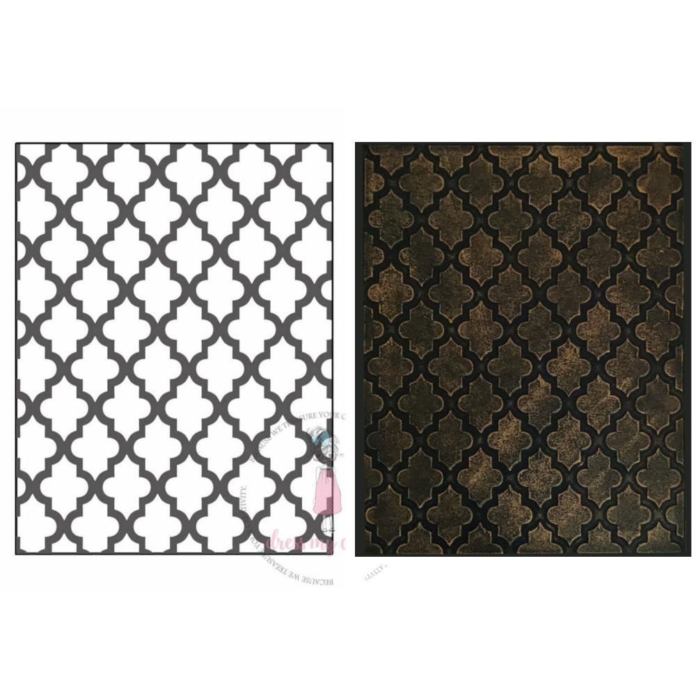 Dress My Craft- Embossing Folder - Lattice - 2