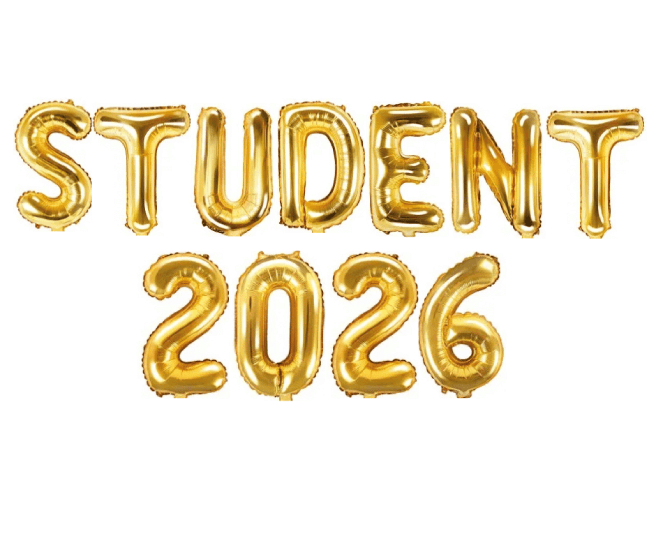 Ballonggirlang "STUDENT 2027" olika färger