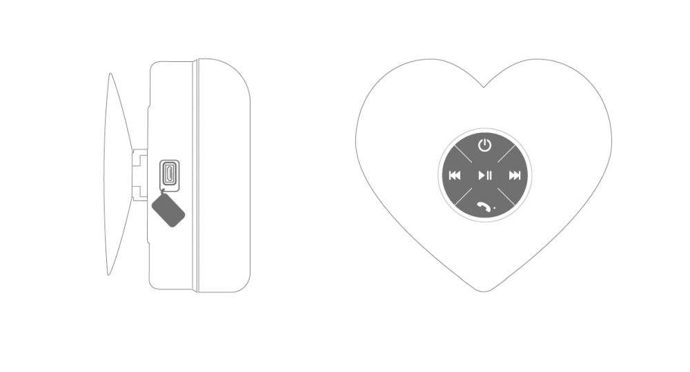 Singing in the Shower, hands-free højttalere, Heart - 5