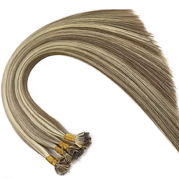 Russian Luxe Line - Keratin - 50 cm - Färg P8-60 (Cool Medium Dark Blonde/Pure Blond PianoMix)